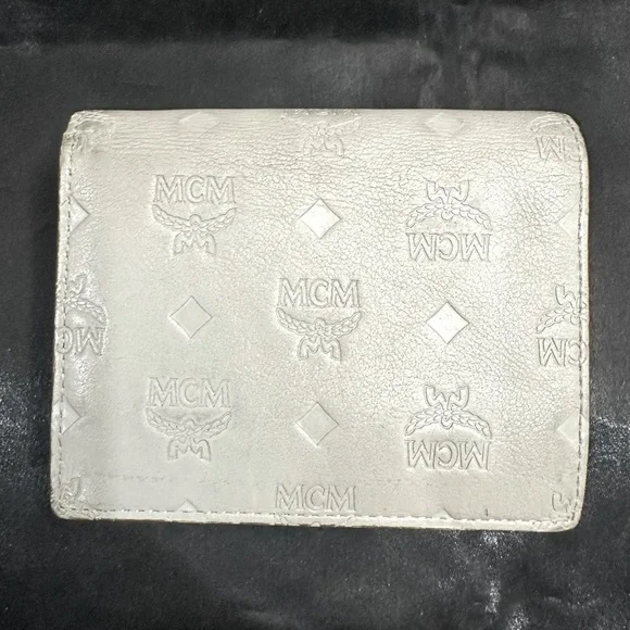 MCM Grey Bifold wallet with coin purse VISETOS ORIGINAL FLAP WALLET EUC - Picture 1 of 13